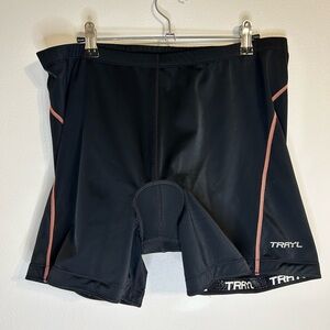 TRAYL Black Womans Cycling Shorts with Padding size XL